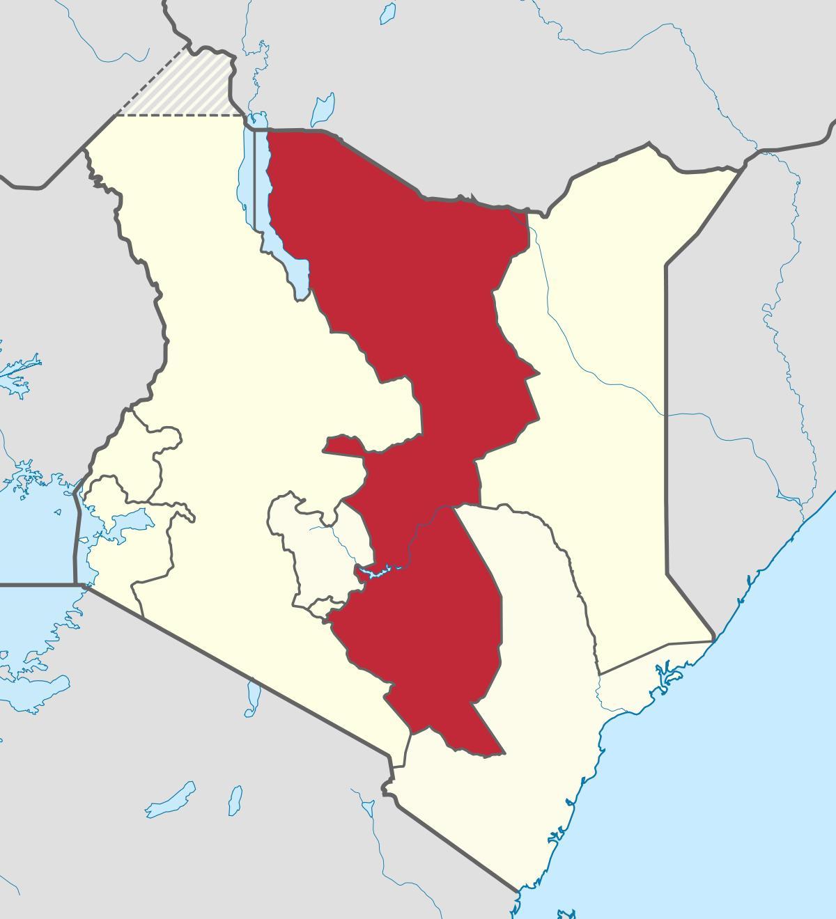 kaart van oostelijke provincie van Kenia