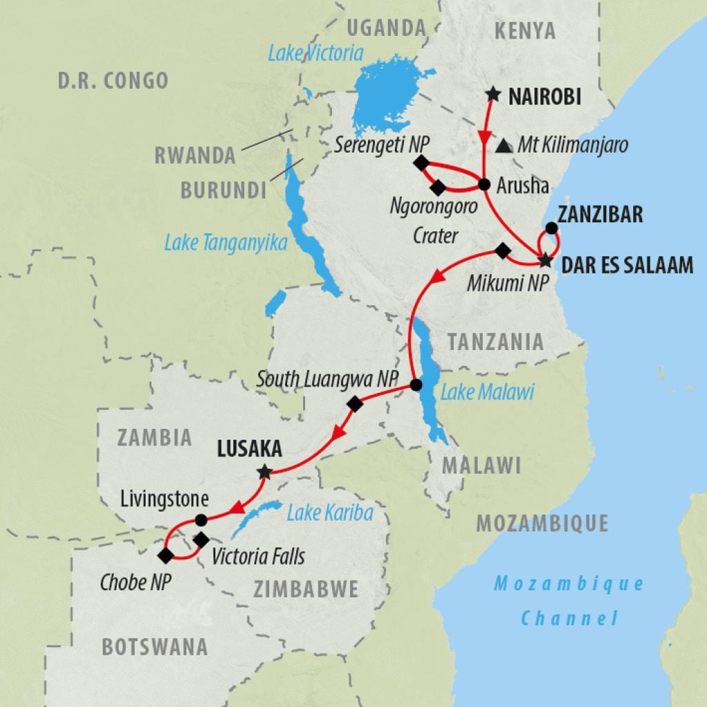 kaart van kaart express Kenia