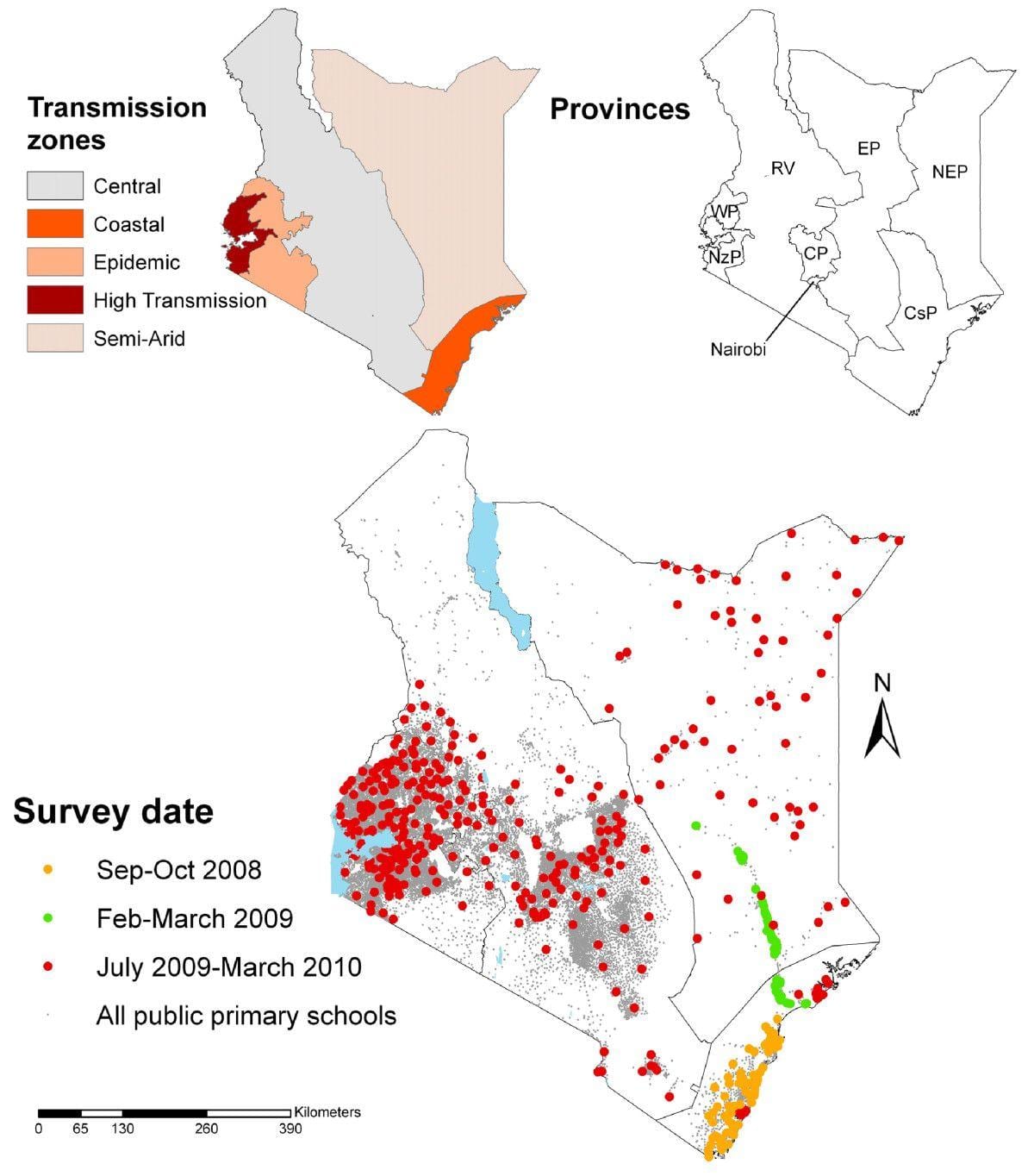 Kenia school van het onderzoek en de mapping