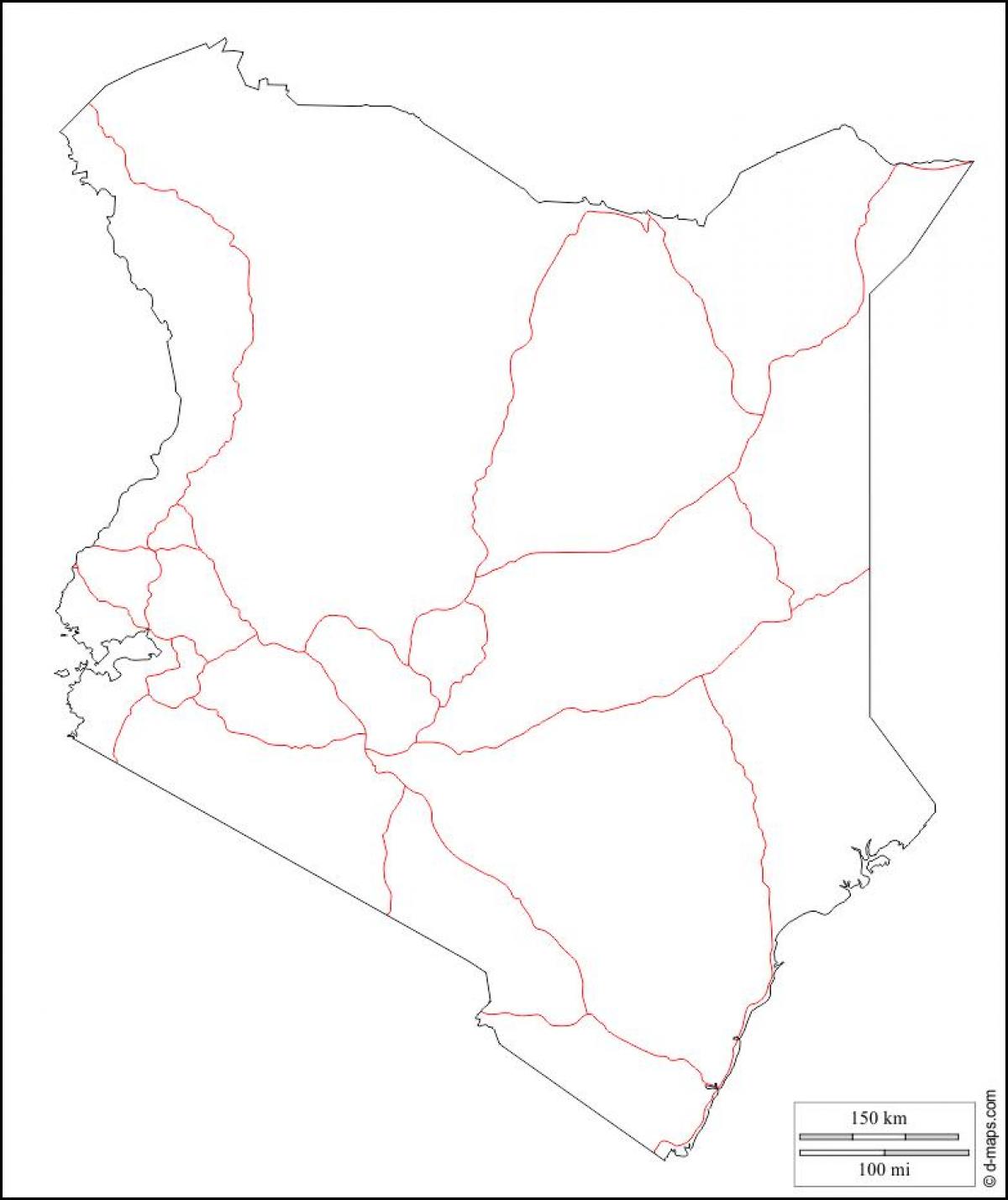 Kenia lege kaart