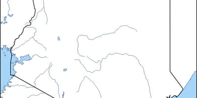 Kaart blanco kaart van Kenia