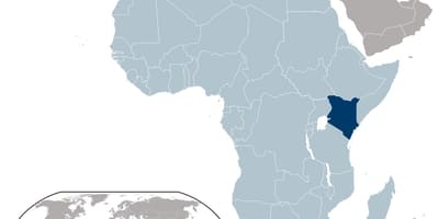 Kenia locatie op de kaart