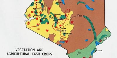 Kaart van Kenia natuurlijke hulpbronnen