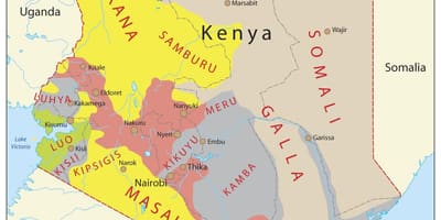 Kenia etnische kaart