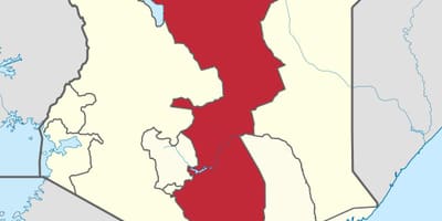 Kaart van oostelijke provincie van Kenia