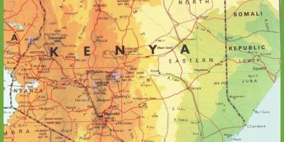 Kenia wegennet kaart